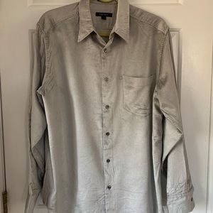DKNY Silver Corduroy Shirt in size M